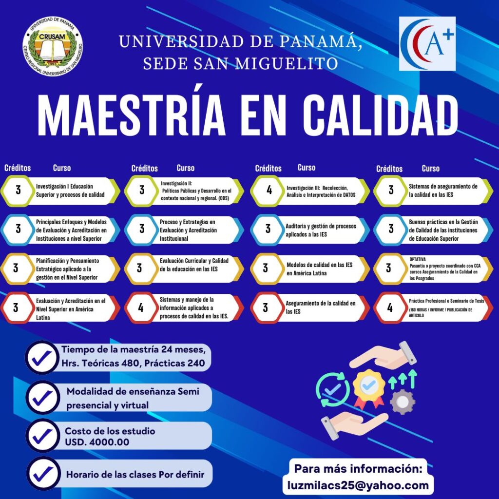 La Universidad de Panamá lanza Maestría en Calidad en la sede de San Miguelito